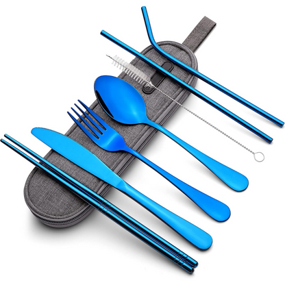 Portable Stainless Steel Cutlery Set - Travel Essential!
