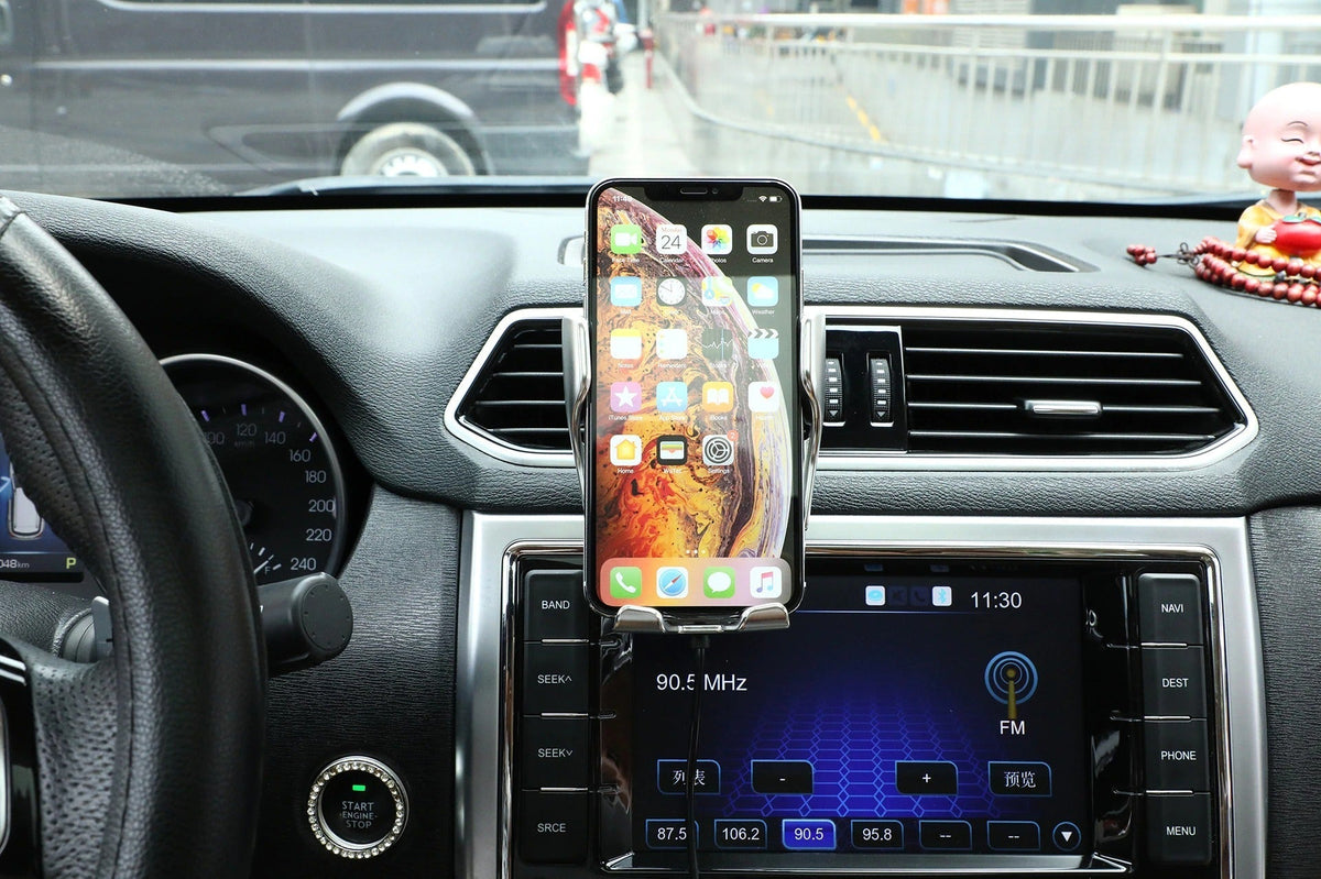 PREMIUM - Automatic Clamping Phone Holder | Wireless Charger