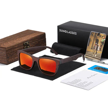 Premium Timbergrain Sunglasses With Polarized UV400 Lenses