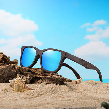 Premium Timbergrain Sunglasses With Polarized UV400 Lenses