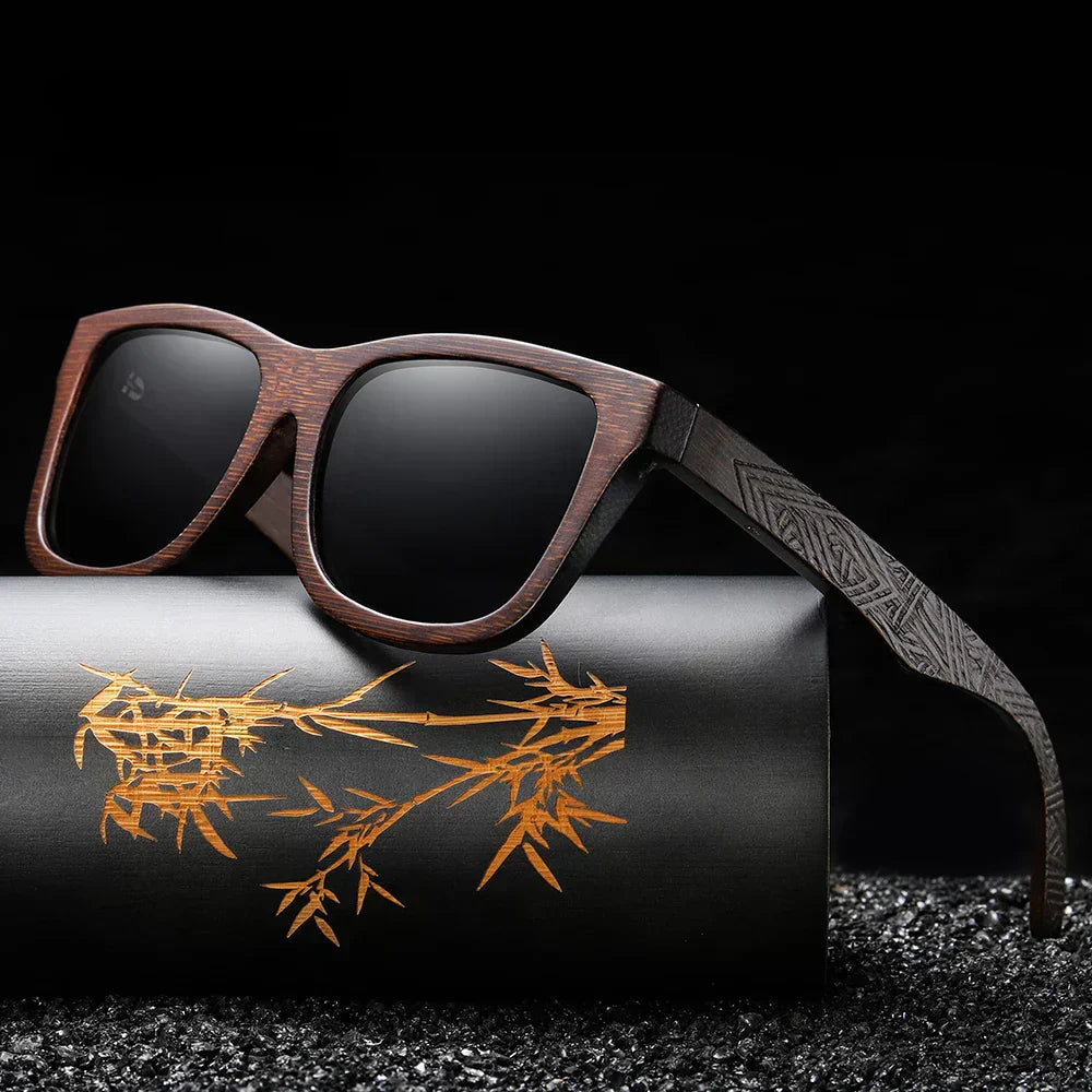 Premium Timbergrain Sunglasses With Polarized UV400 Lenses