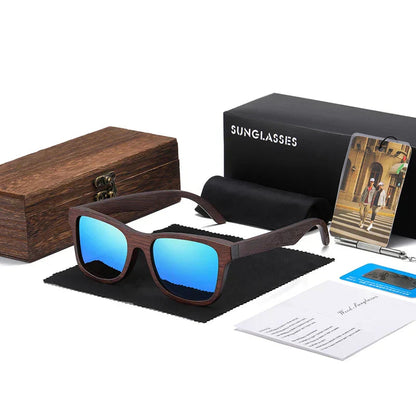 Premium Timbergrain Sunglasses With Polarized UV400 Lenses