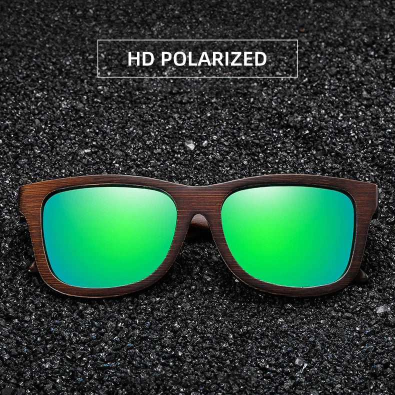Premium Timbergrain Sunglasses With Polarized UV400 Lenses