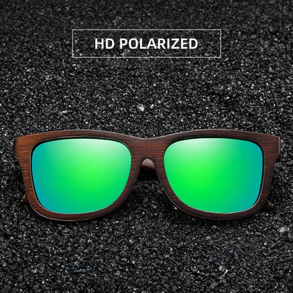 Premium Timbergrain Sunglasses With Polarized UV400 Lenses