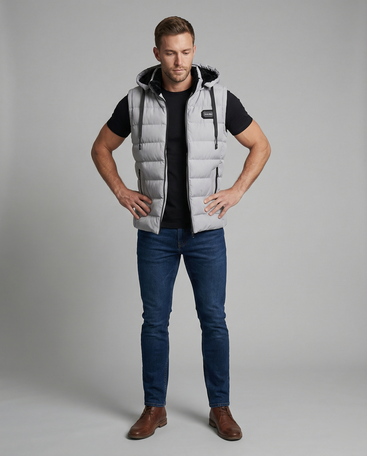Davy | Quilted Hooded Puffer Vest