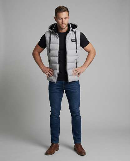 Davy | Quilted Hooded Puffer Vest