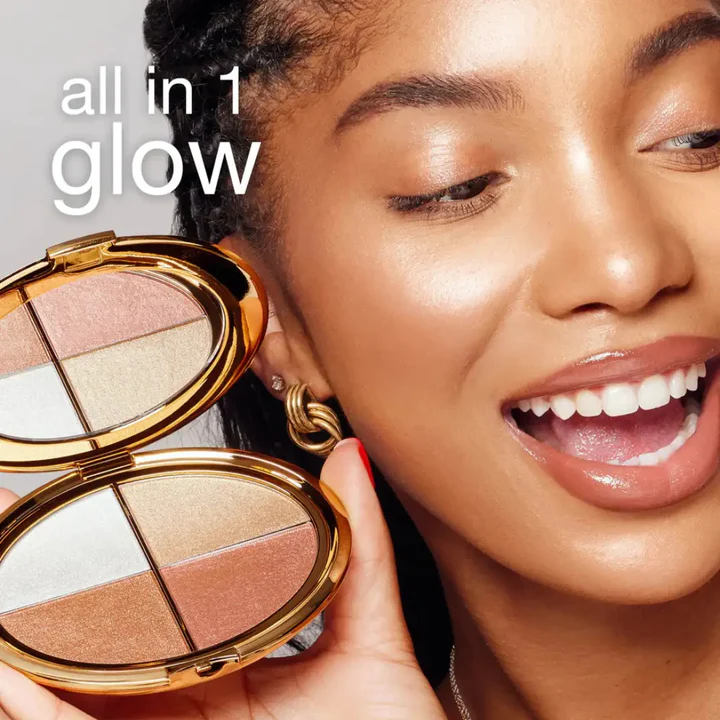 Glow Draped Highlight & Blush Palette – Four Dreamy Shades for a Fresh, Radiant Glow