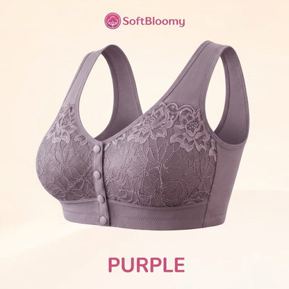 Soft Bloomy - Front-Closure Cotton Shaping Bra for Seniors