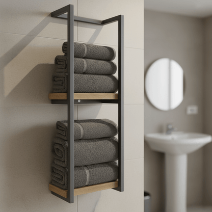PUREDRY – Elegant Wall Towel Holder – Rust-Resistant Stainless Steel Design