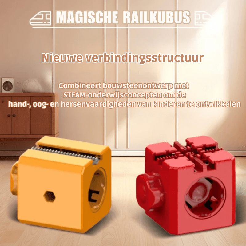 RAILBUILD – 3D Train Track Building Set with Rechargeable Locomotive