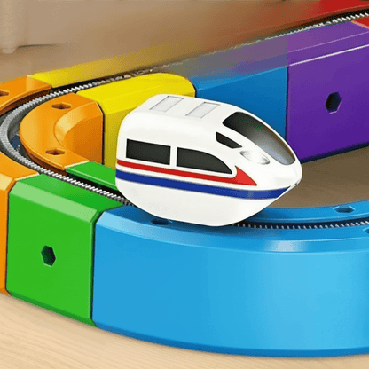 RAILBUILD – 3D Train Track Building Set with Rechargeable Locomotive