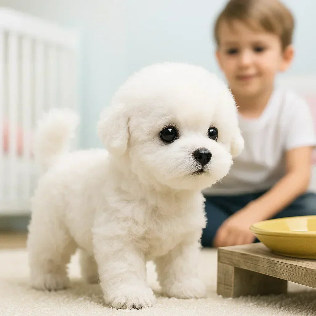Realistic Interactive Plush Dog | Soft and Animated Toy for Children and Adults