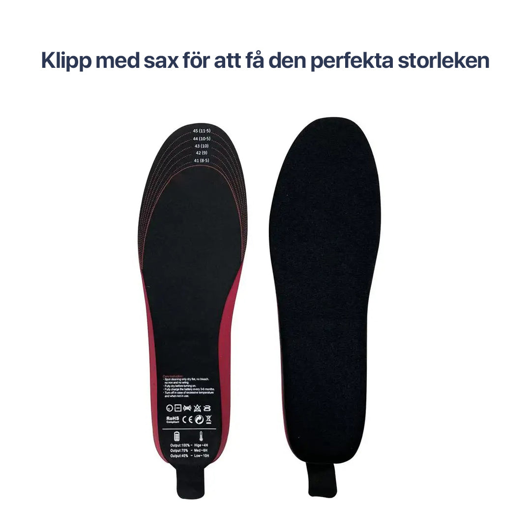 Rechargeable heated insoles for cold days