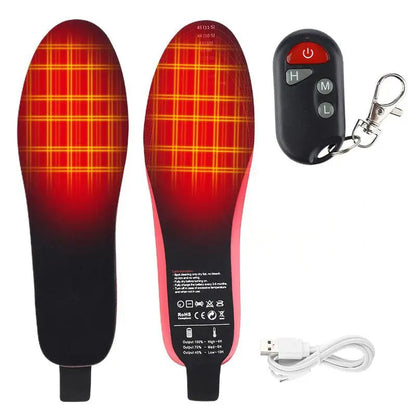 Rechargeable heated insoles for cold days
