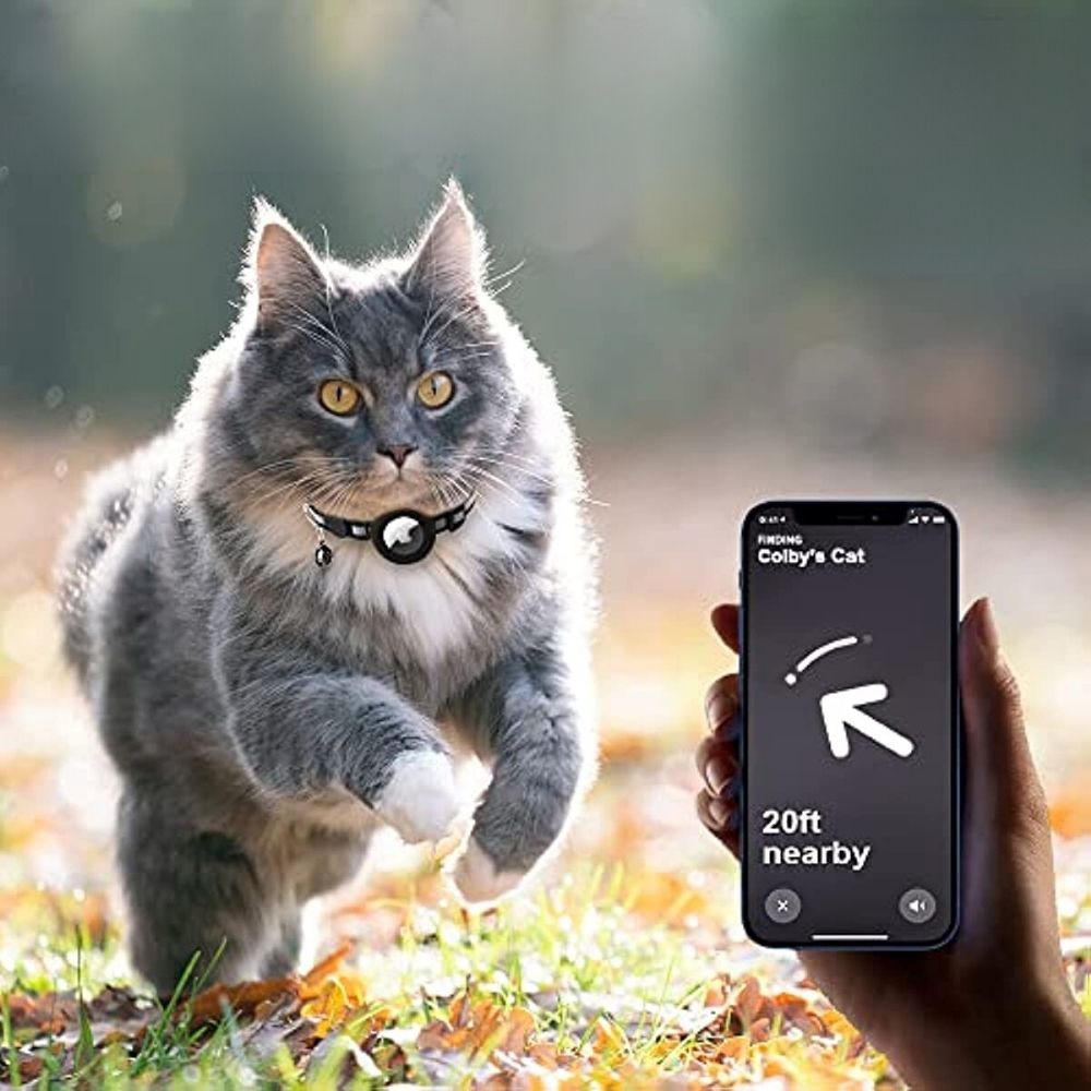 Reflective GPS Collar for Cats – Night Safety with Secure Closure