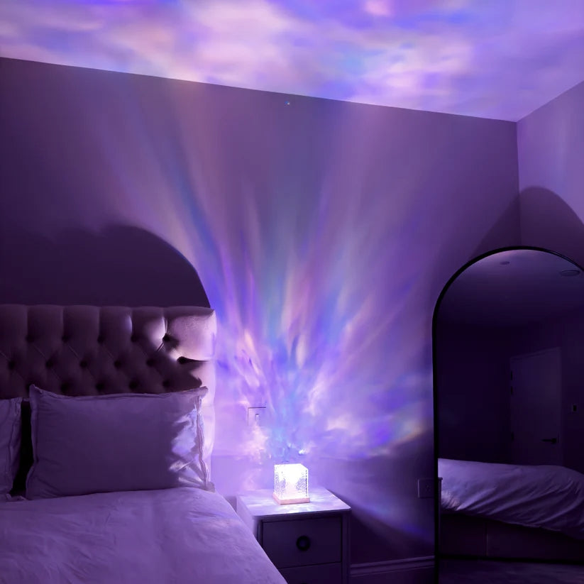 LumaZen Ambient Light Projector - Wave Effect, Colors for Calm and Sleep