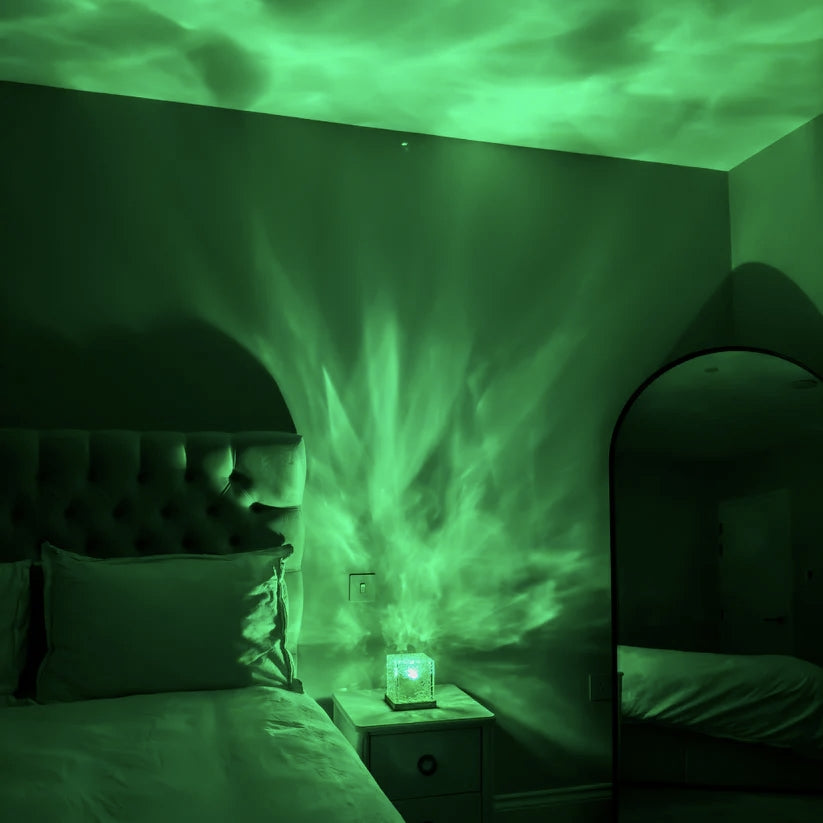 LumaZen Ambient Light Projector - Wave Effect, Colors for Calm and Sleep