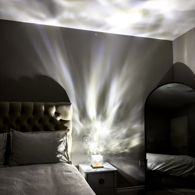 LumaZen Ambient Light Projector - Wave Effect, Colors for Calm and Sleep