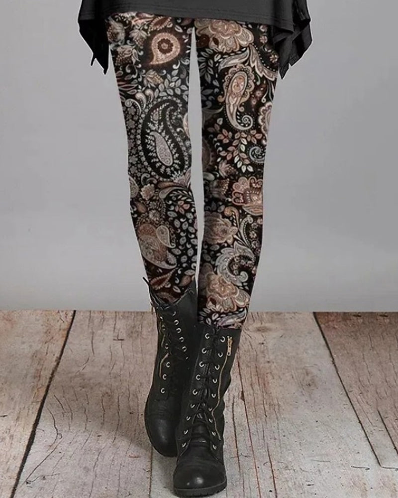 Bohemian Ethnic Print Leggings - Style Ziva