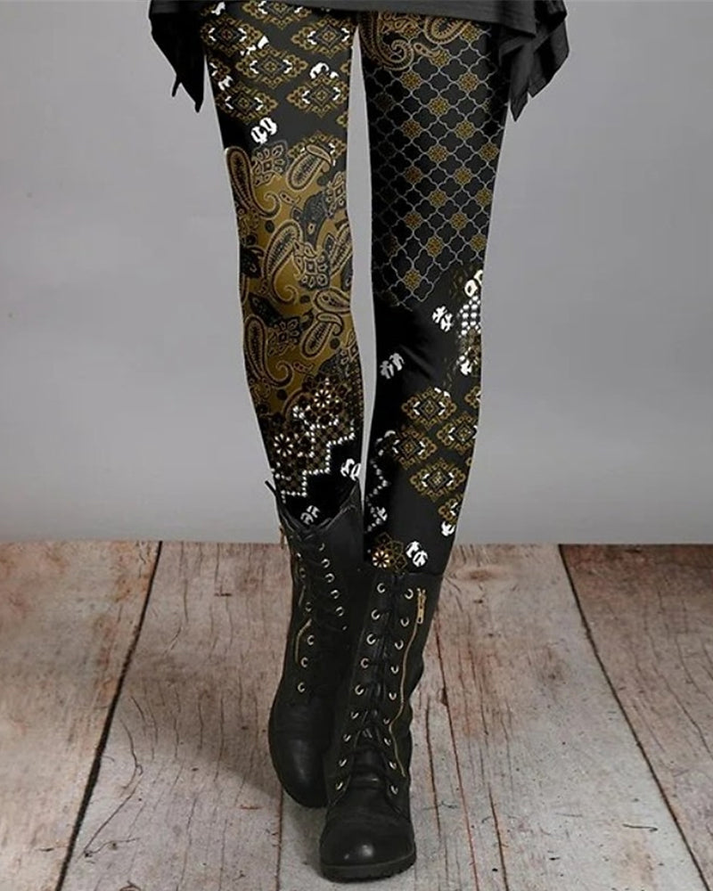 Bohemian Ethnic Print Leggings - Style Ziva