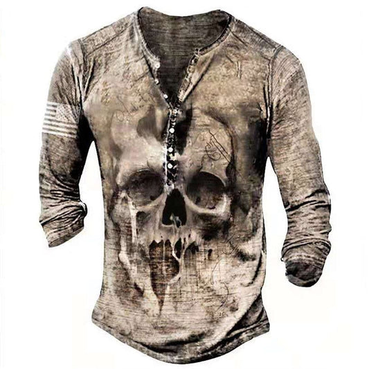 Retro Skull Long Sleeve T-shirt