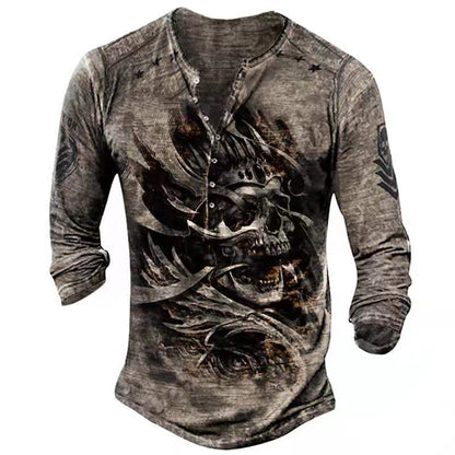 Retro Skull Long Sleeve T-shirt