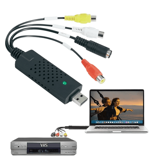 VHS to Digital Converter with Playback & Capture
