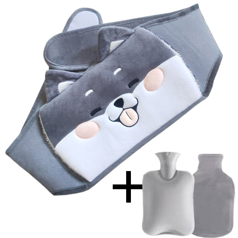 Plush Hot Water Bottle Belt for Comfort