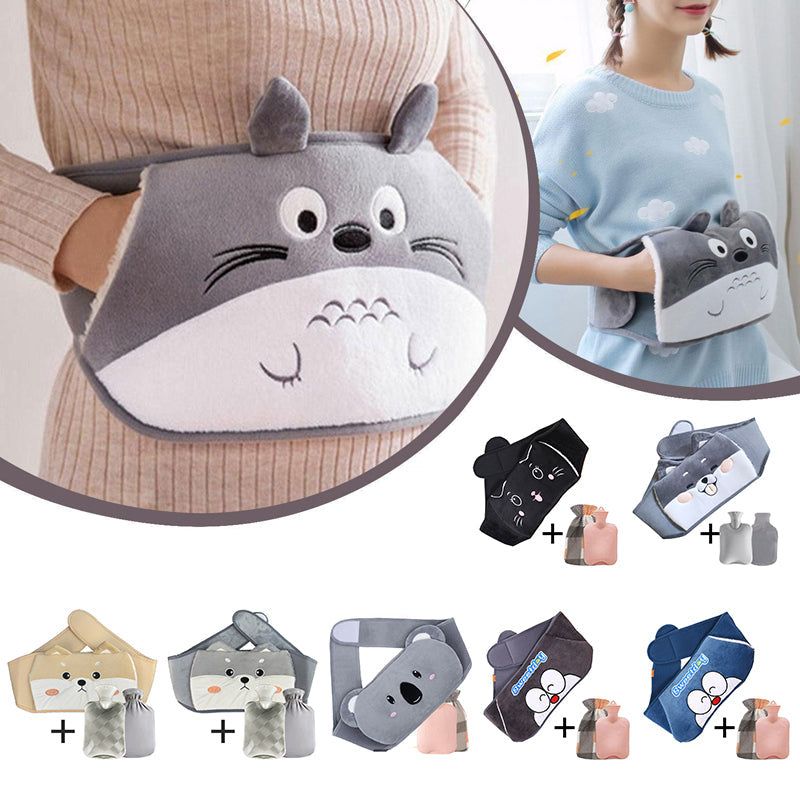 Plush Hot Water Bottle Belt for Comfort