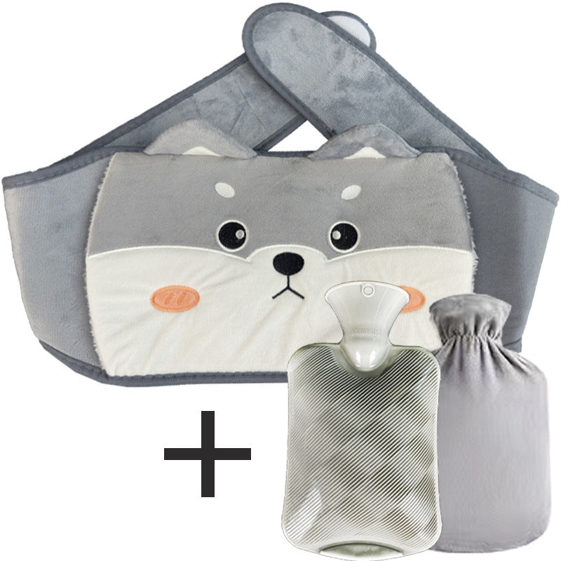 Plush Hot Water Bottle Belt for Comfort