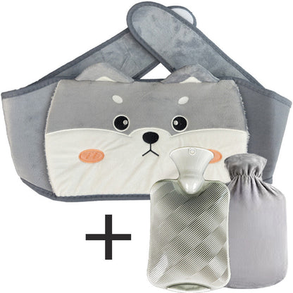 Plush Hot Water Bottle Belt for Comfort