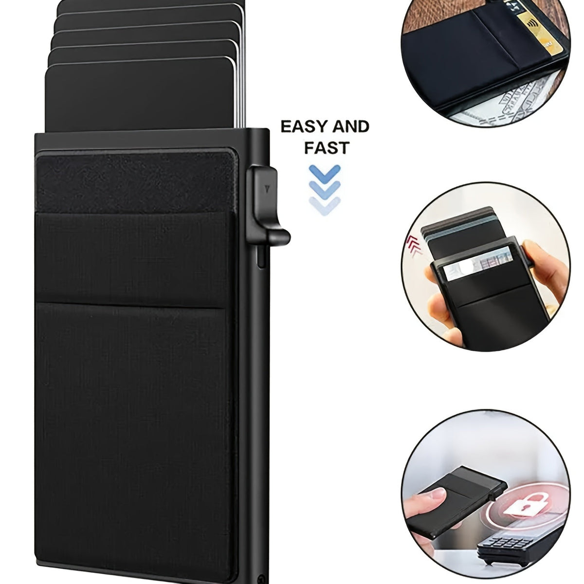 RFID Blocking Card Holder – Automatic Distribution and Large Capacity for Safe Card Storage