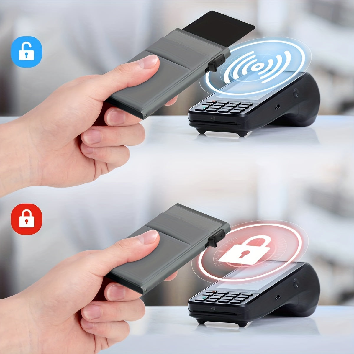 RFID Blocking Card Holder – Automatic Distribution and Large Capacity for Safe Card Storage