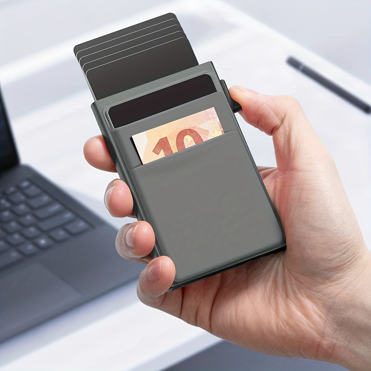 RFID Blocking Card Holder – Automatic Distribution and Large Capacity for Safe Card Storage