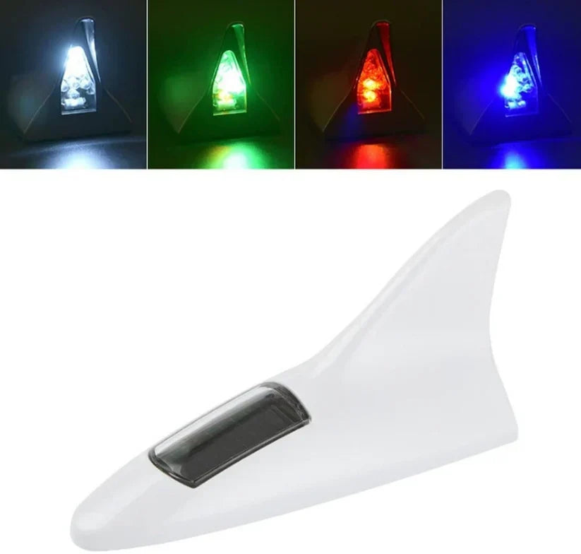 Solar Shark Fin LED Antenna – Flashing Safety Warning Light for Any Vehicle