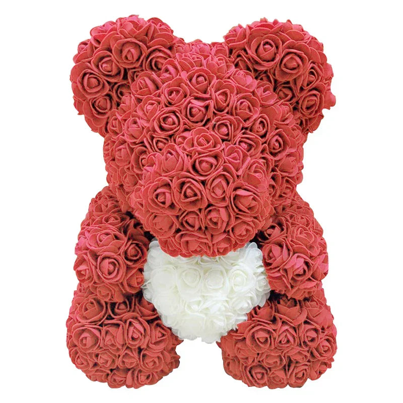 RosaBear | A handcrafted rose teddy for enduring affection