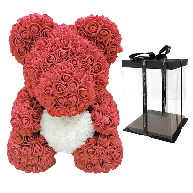 RosaBear | A handcrafted rose teddy for enduring affection