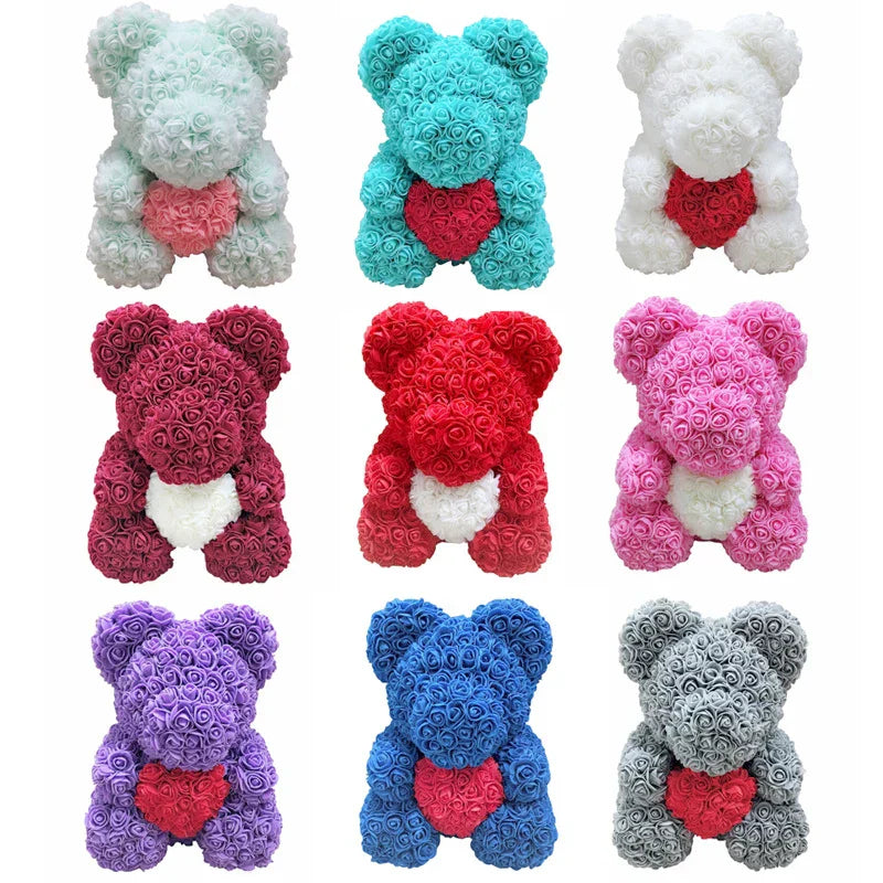 RosaBear | A handcrafted rose teddy for enduring affection