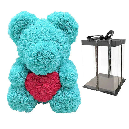 RosaBear | A handcrafted rose teddy for enduring affection