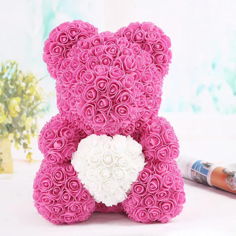 RosaBear | A handcrafted rose teddy for enduring affection