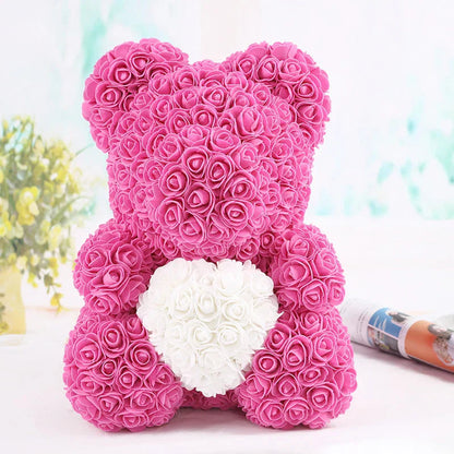 RosaBear | A handcrafted rose teddy for enduring affection