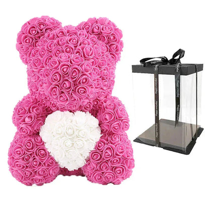 RosaBear | A handcrafted rose teddy for enduring affection