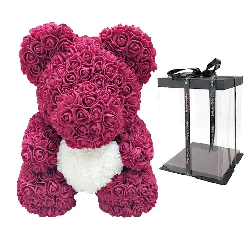 RosaBear | A handcrafted rose teddy for enduring affection