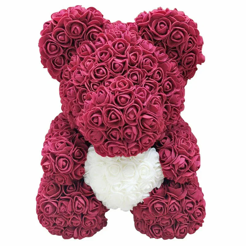 RosaBear | A handcrafted rose teddy for enduring affection