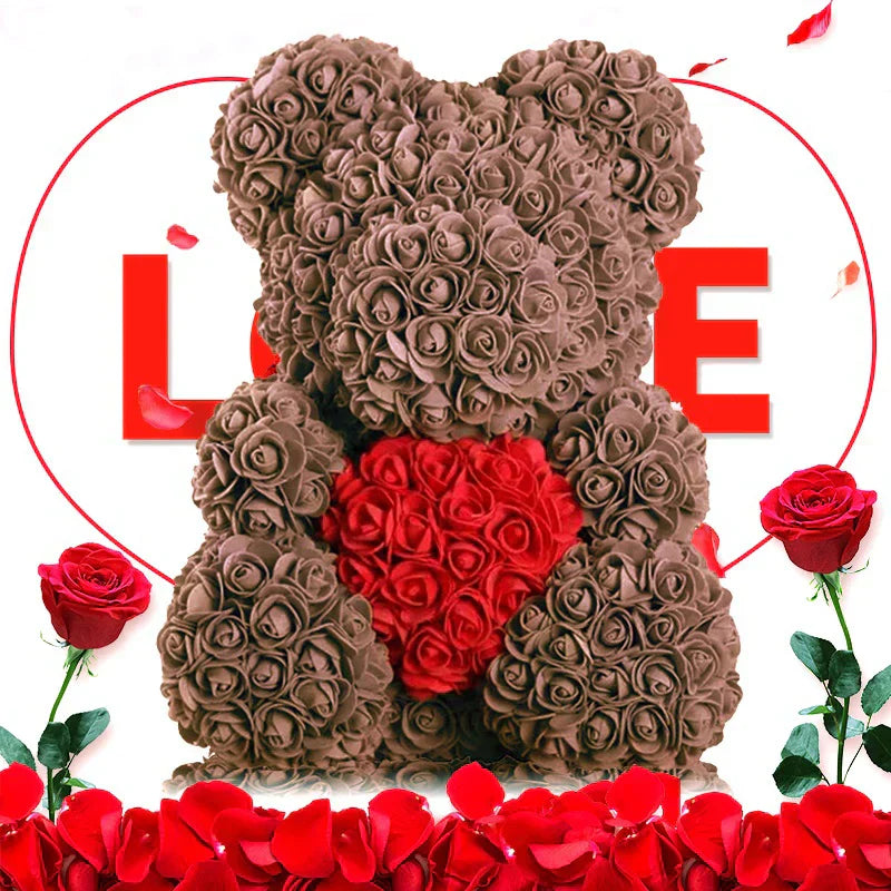 RosaBear | A handcrafted rose teddy for enduring affection