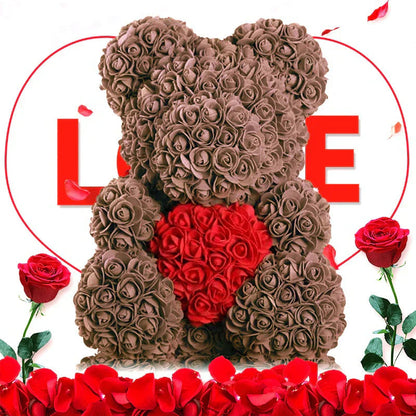 RosaBear | A handcrafted rose teddy for enduring affection