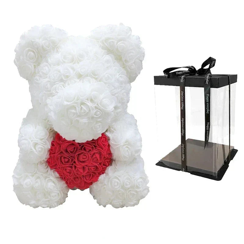 RosaBear | A handcrafted rose teddy for enduring affection