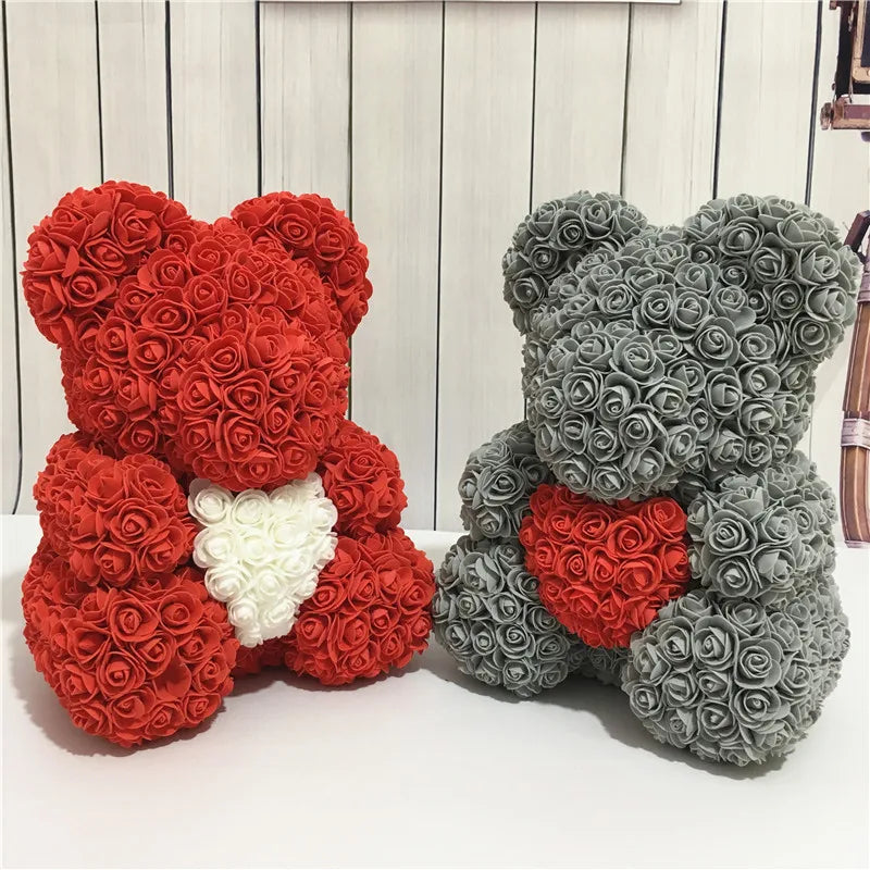 RosaBear | A handcrafted rose teddy for enduring affection