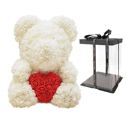 RosaBear | A handcrafted rose teddy for enduring affection