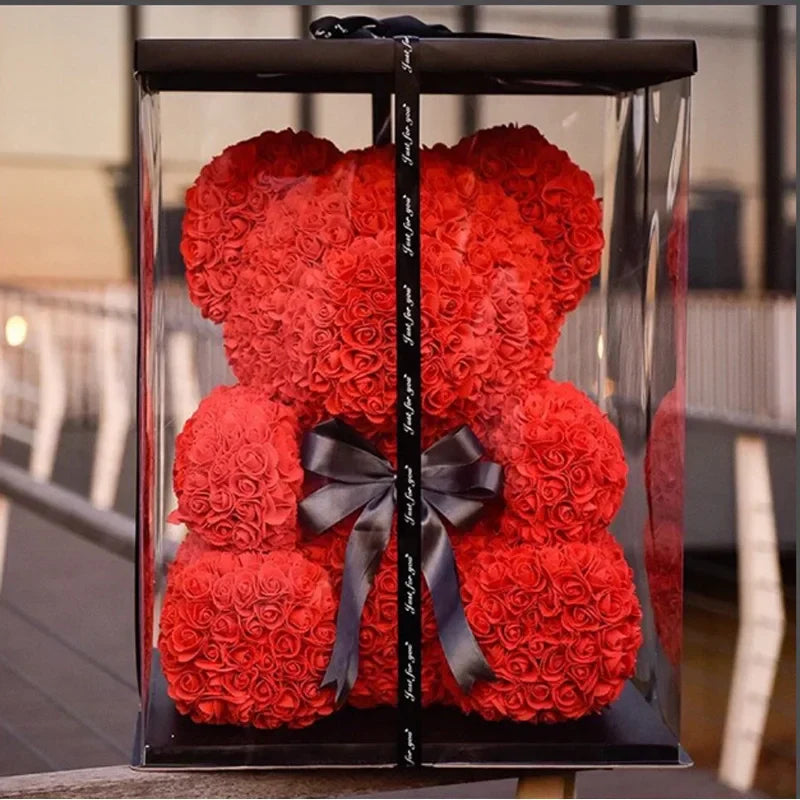 RosaBear | A handcrafted rose teddy for enduring affection
